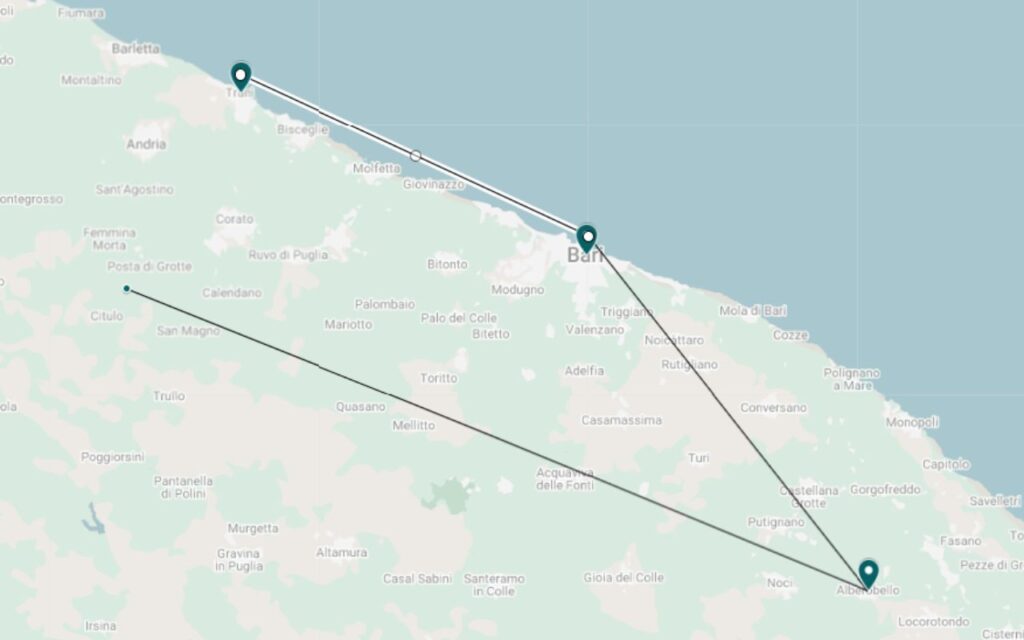 pouilles Autotour depuis Bari