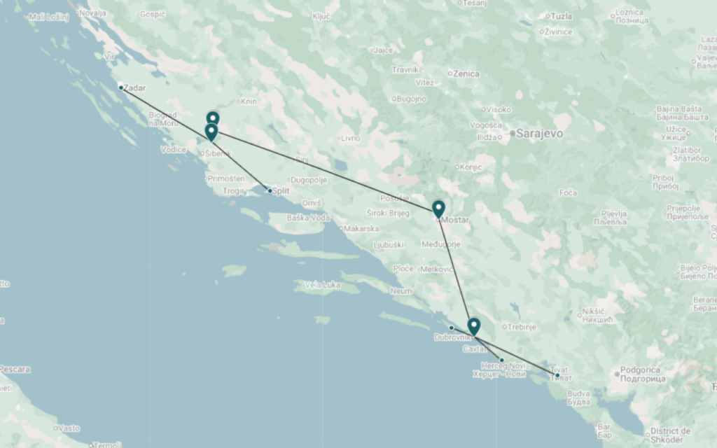 Carte Autotour Les Diamants des Balkans CROATIE