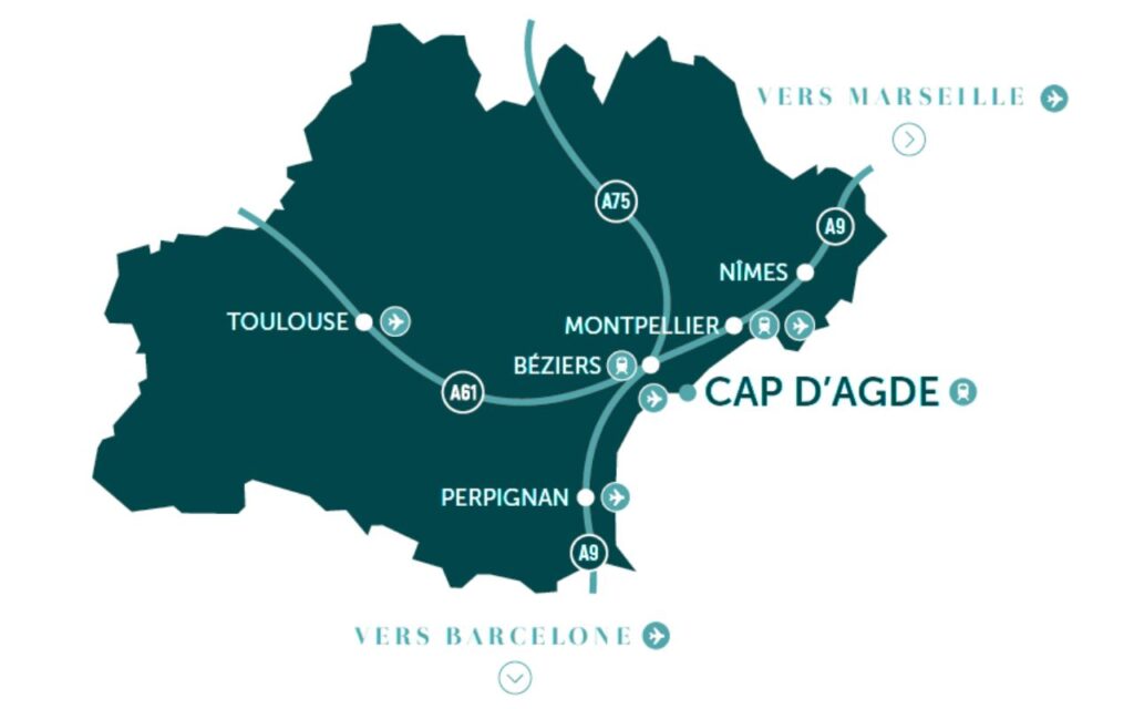 Cap d'Agde carte