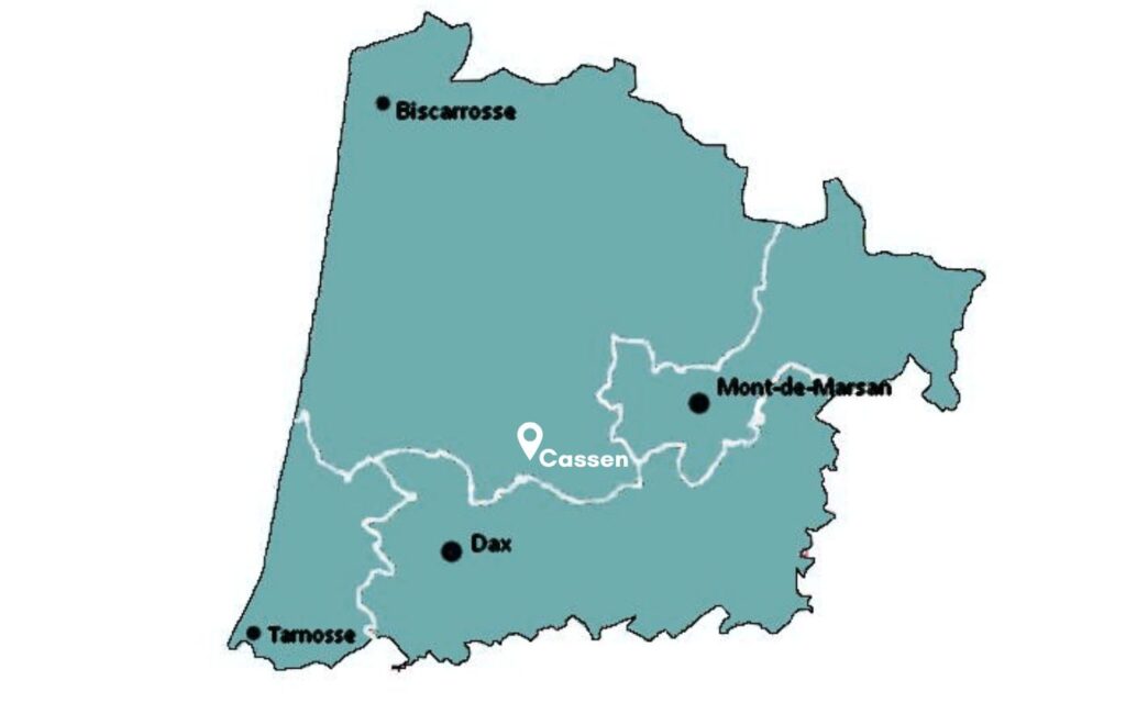 Cassen localisation carte France