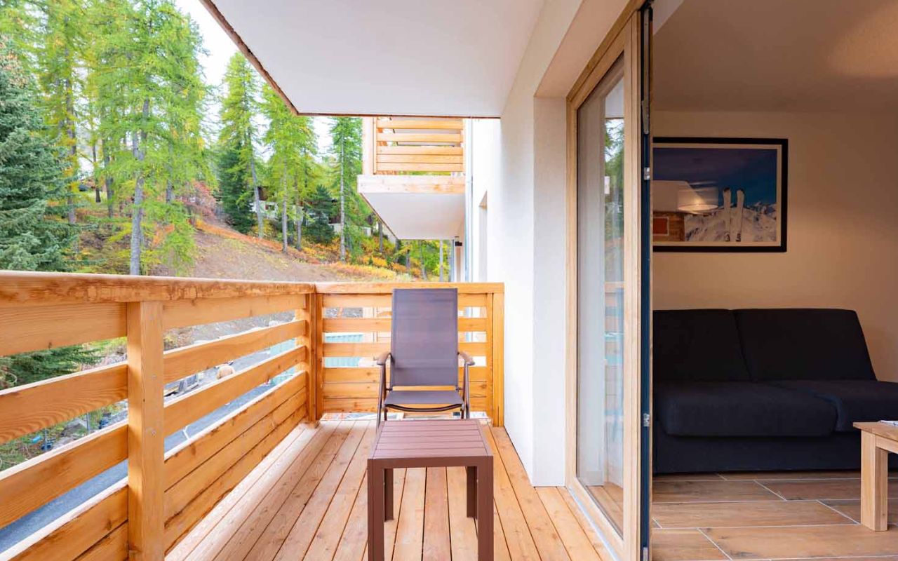 Balcon d'un apaprtement dans la résidence Eden Living Stone