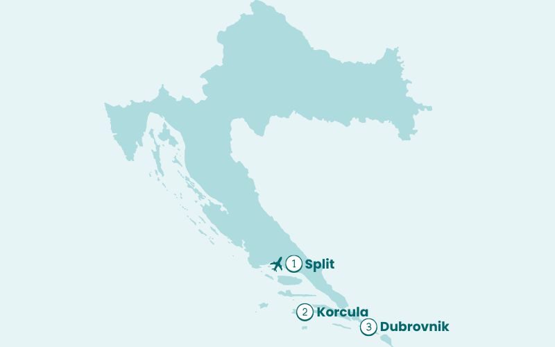carte-autotour-splendeurs-du-sud-croatie