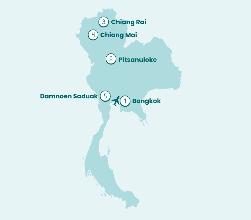 carte-circuit-l'essentiel-de-la-thailade-du-nord