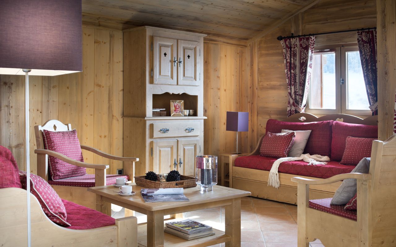 Salon à l'entrée de la résidence le coeur d'or